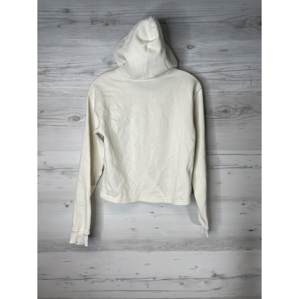 The North Face‎ Hoodie Sweatshirt Womens XS White Cropped Fleece Logo Pullover - Picture 8 of 8